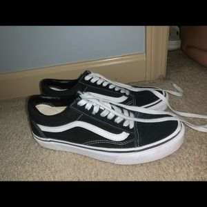 Black and white vans